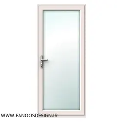 درب یو پی وی سی سرویس بهداشتی شیشه خور کد 20001