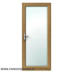 درب یو پی وی سی سرویس بهداشتی شیشه خور کد 20001