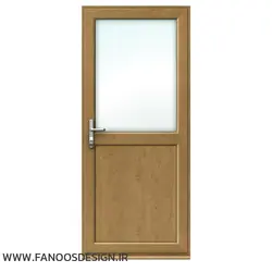 درب یو پی وی سی سرویس بهداشتی شیشه خور کد 20001