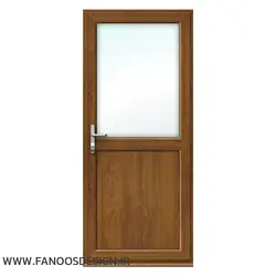 درب یو پی وی سی سرویس بهداشتی شیشه خور کد 20001