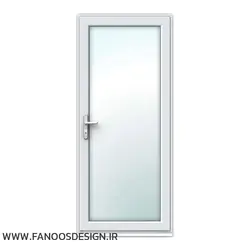 درب یو پی وی سی سرویس بهداشتی شیشه خور کد 20001