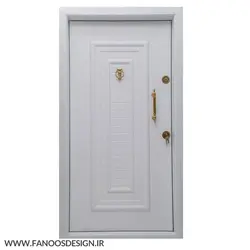 درب ضدسرقت ویلایی رویه فلز سفید کد 30485