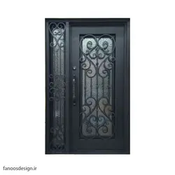 درب فرفورژه لوکس فلزی یک و نیم لنگه کد 508