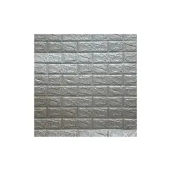 دیوار پوش فومی طرح آجر نقره ای 70x77