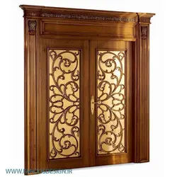 در چوبی ورودی لوکس روکش گردو کد 4091