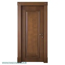 درب اتاق خواب روکش گردو تک قاب کد 12085