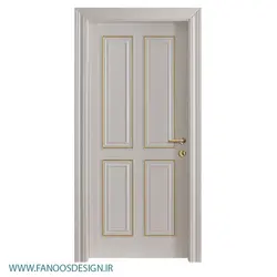 درب اتاق سفید طلایی کد 12096