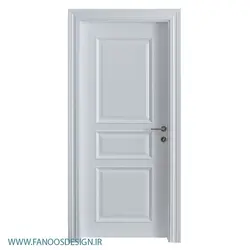 درب اتاق سفید سه قاب کد 12097