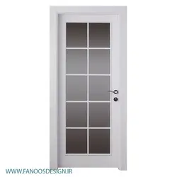 درب چوبی کلاسیک شیشه خور کد 4083