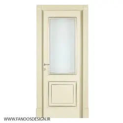 درب کلاسیک چوبی شیشه خور کد 4080