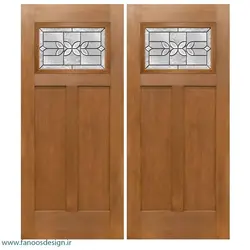 درب لابی چوبی دو لنگه کد 21100