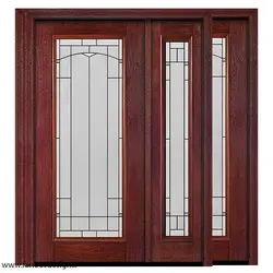 درب لابی چوبی سه لنگه کد 21147