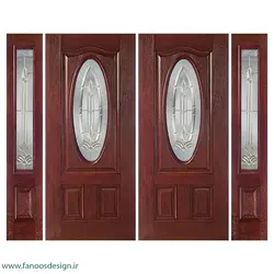 درب لابی چوبی چهار لنگه کد 21139