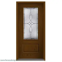 درب لابی چوبی تک لنگه کد 21121