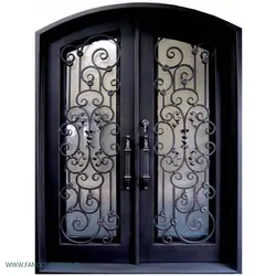 درب فرفورژه فلزی دو لنگه هلال کد 2107