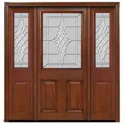 درب لابی تمام چوب سه لنگه گردویی کد 21031