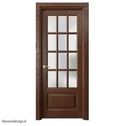 در چوبی ویترینی اتاق نشیمن شیشه خور کد 4027