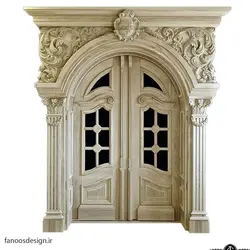 درب لابی چوبی استیل 9028