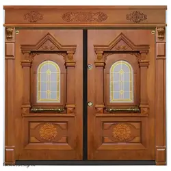 درب ضد سرقت روکش راش دو لنگه مدل تارویژ