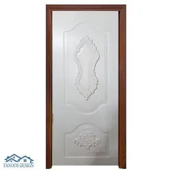 درب سفید اتاق لوکس برجسته  کد 3070