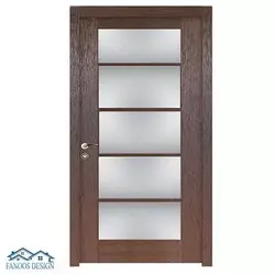 در چوبی اطاق خواب شیشه خور کد MT3106