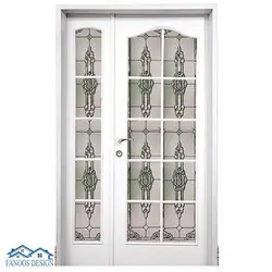 درب چوبی اتاق کلاسیک شیشه خور کد MT3108