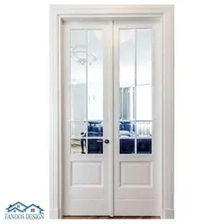 در چوبی اتاق نشیمن شیشه خور کد MT3093