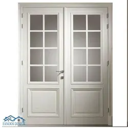 درب چوبی اطاق نشیمن شیشه خور کد MT3091