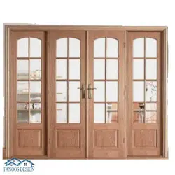 درب چوبی داخلی شیشه خور کد MT3089