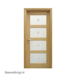 درب تمام چوب اتاق خواب شبشه خور کد 3068