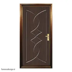 درب چوبی روکش پی وی سی  کد 042