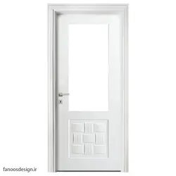 درب HDF ترک حصیری نیم ویترین کد 9019