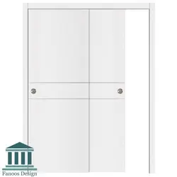 درب ریلی کمد دیواری mdf با روکش pvc کد 3023