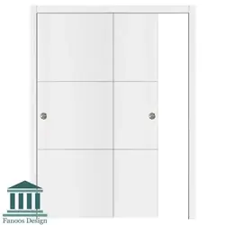 درب کمد دیواری ریلی MDF با روکش pvc کد 3021