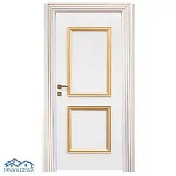 درب اتاق سفید طلایی با رنگ پلی اورتان کد MT169