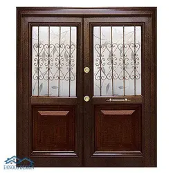 درب ضد سرقت دو لنگه شیشه خور کد MT201