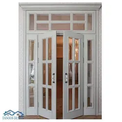 درب چوبی اتاق نشیمن شیشه خور کد MT3090