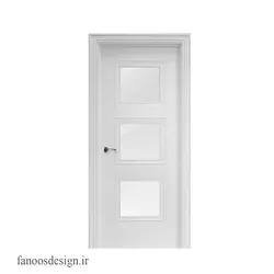 درب تمام چوب خانه شیشه خور کد 3080