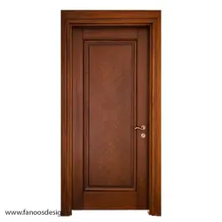 درب چوبی روکش بلوط جناقی تک قاب کد 6121