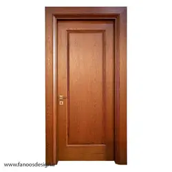 درب چوبی مدرن  روکش گردو کد 6118