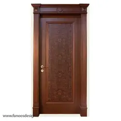 درب چوبی با رنگ پلی اورتان قاب ریشه کد 6117