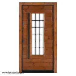 درب ضد سرقت ترموود شیشه خور کد 6054