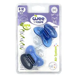 پستانک دوقلو ارتودنسی وی کر سایز 2 (مات و شفاف)