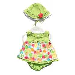 ست سه تکه نوزاد سارافون و کلاه و شورت