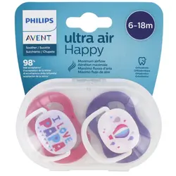 پستانک ultra air happy دو عددی 6m-18m فیلیپس اونت