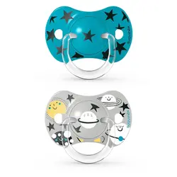 پستانک 2عددی سربادامی سواوینکس طرح فضایی (18-6 ماه)