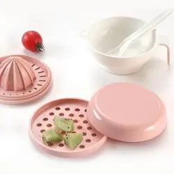 ست غذاساز دستی صورتی 7 تکه رووکو Rovco