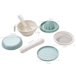 ست غذاساز دستی صورتی 7 تکه رووکو Rovco