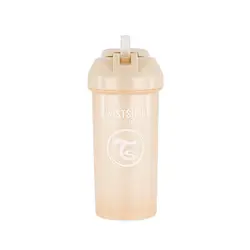 لیوان نی دار 360 میل تویست شیک بژ (شامپاینی صدفی) TWISTSHAKE