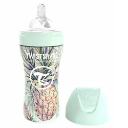 شیشه شیر استیل ماربل 330 میل تویست شیک (طرح آناناس)